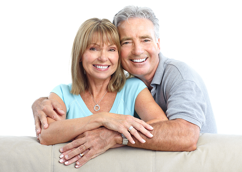 Senior Happy Couple With Dental Implants From San Fernando Dental Care